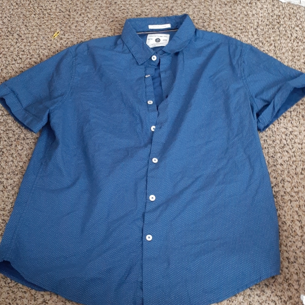 Mens blue button down